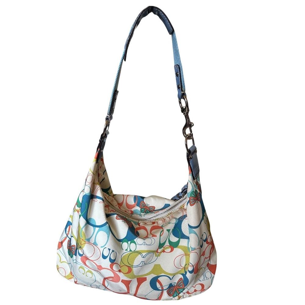 Coach Signature Y2K Butterfly Patterned Shoulder Bag